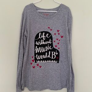Long Sleeve T-Shirt w/ Musical Message